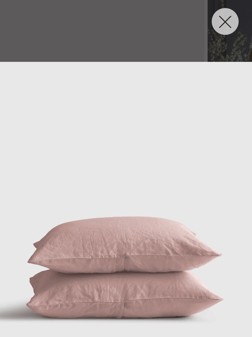 Quince European Linen Sham set, dusty mauve, king